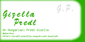 gizella predl business card